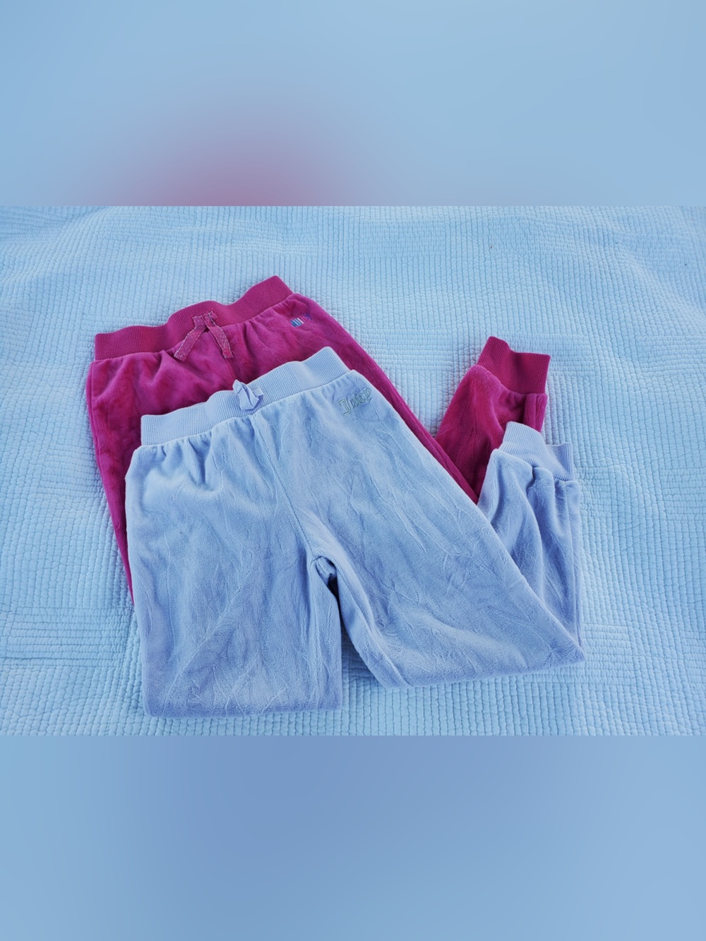Juicy Couture Two-Pack Velour Jogger Pants - Light Purple & Magenta